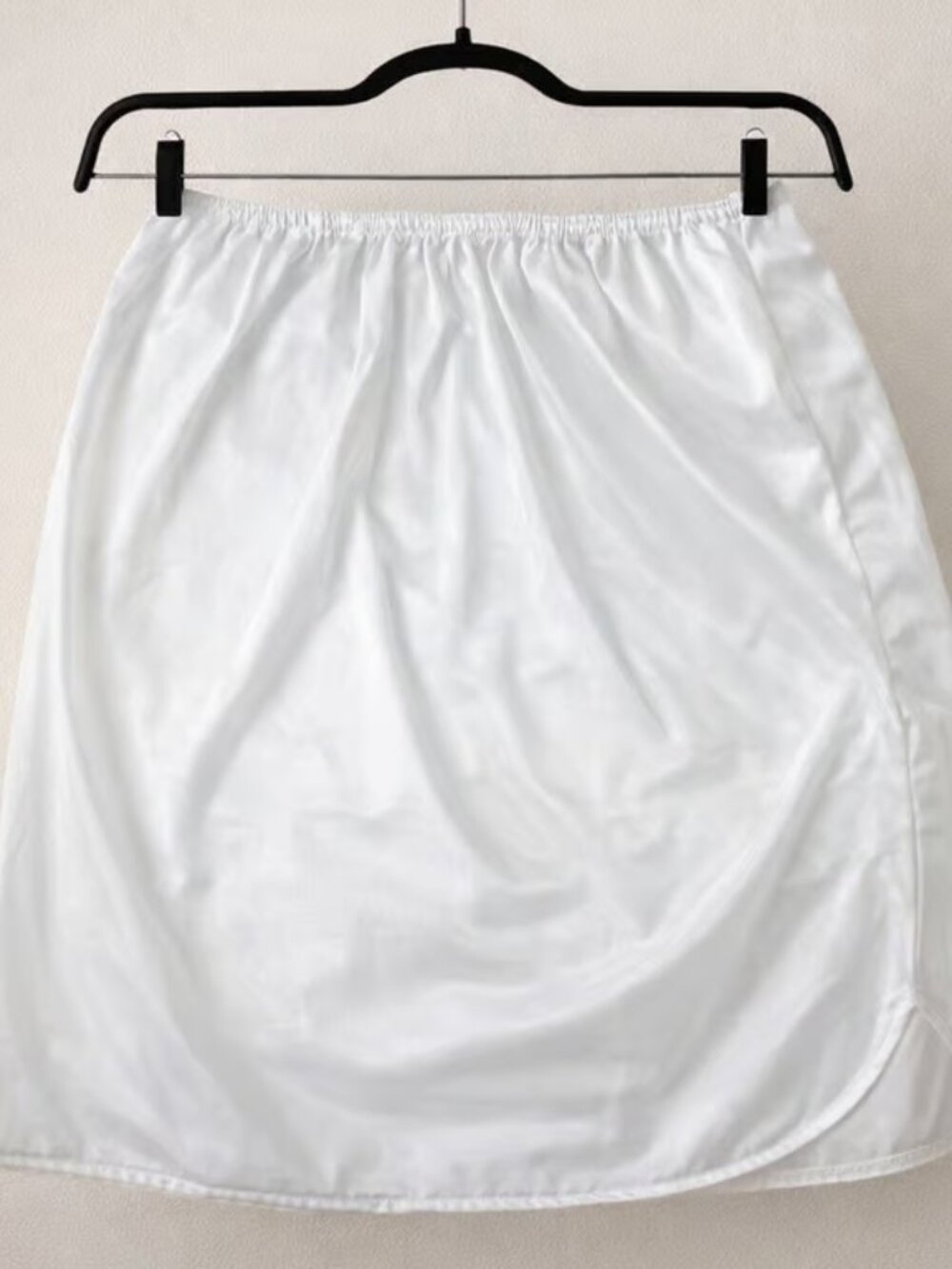 White Lace Trim Slip Skirt Womens Medium Lingerie Layering Coquette - Picture 2 of 2